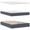 vidaXL Ottoman-Bett mit Matratze Dunkelgrau 140x200 cm Samt