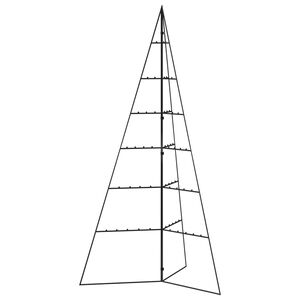 vidaXL Metall-Weihnachtsbaum f&uuml;r Dekorationen Schwarz 140 cm