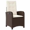 vidaXL Garten Essgruppe mit Kissen 7 pcs Braun Poly-Rattan