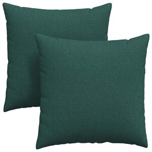 vidaXL Sofakissen 2 pcs Dunkelgr&uuml;n 80 x 80 cm Stoff