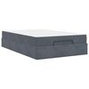 vidaXL Bettgestell mit Matratze mit Matratze 2 pcs Dunkelgrau Samt