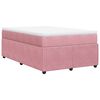 vidaXL Boxspringbett mit Matratze Rosa 120x190 cm Samt