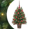 vidaXL K&uuml;nstlicher Weihnachtsbaum mit 150 LEDs Gr&uuml;n 75 cm PE und PVC