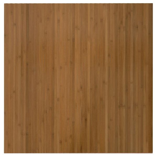 vidaXL Teppich Rechteckig Braun 100x100 cm Bambus
