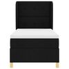 vidaXL Boxspringbett mit Matratze Dunkelgrau 90x190 cm Schwarz Stoff