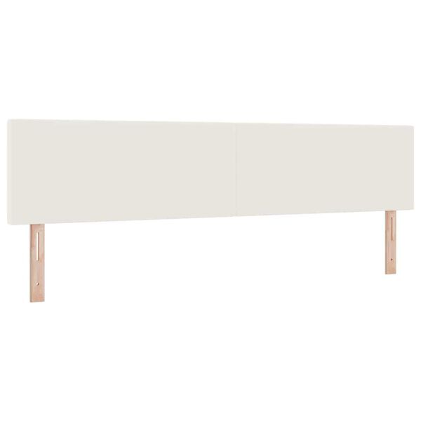 vidaXL Kopfteil mit Kopfteil Creme 200 cm Kunstleder