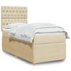 vidaXL Boxspringbett mit Matratze Creme 80x200 cm Stoff