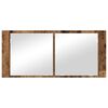 vidaXL LED Spiegel-Schrank Altholz 100 x 12 x 45 cm Holzwerkstoff