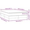 vidaXL Boxspringbett mit Matratze Hellgrau 140x220 cm Samt