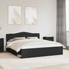 vidaXL Bettrahmen Schwarz 180 x 200 cm Massives Kiefernholz