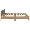 vidaXL Bettrahmen Artisan-Eiche 200 x 200 cm Holzwerkstoff