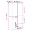 vidaXL Kleiderschrank mit T&uuml;r Schwarz Eichen-Optik 80 x 52 x 180 cm
