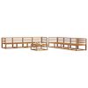 vidaXL Outdoor-Sofagarnitur mit Kissen 9 pcs Natur und Creme