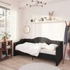 vidaXL Tagesbett mit Matratze USB Schwarz Stoff 90x200 cm