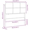 vidaXL Gepolstertes Kopfteil mit Kopfteil Braun und Taupe 80 cm