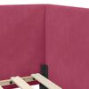 vidaXL Eckbettgestell mit Matratze mit Kopfteil 2 pcs Rot Samt