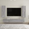 vidaXL TV-Wandschr&auml;nke 2 Stk. Grau Sonoma 30,5x30x110 cm