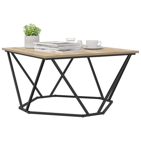 vidaXL Couchtisch Sonoma-Eiche 80 x 80 x 45 cm
