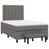 vidaXL Boxspringbett mit Matratze Grau 120x200 cm Kunstleder