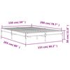 vidaXL Bettgestell R&auml;uchereiche 150x200 cm Holzwerkstoff und Metall