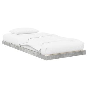 vidaXL Bodenbettrahmen Beton Grau 75 x 190 cm Holzwerkstoff