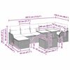 vidaXL Garten-Sofa-Set mit Kissen 8 pcs Hellgrau Poly Rattan