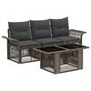 vidaXL Gartensofa-set 4 stk. Grau und Dunkelgrau Poly-Rattan