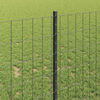 vidaXL Zaun mit Pfosten Grau 1 x 25 m Stahl und PVC