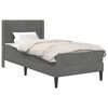 vidaXL Bettgestell mit Matratze Dunkelgrau 90 x 190 cm Samt