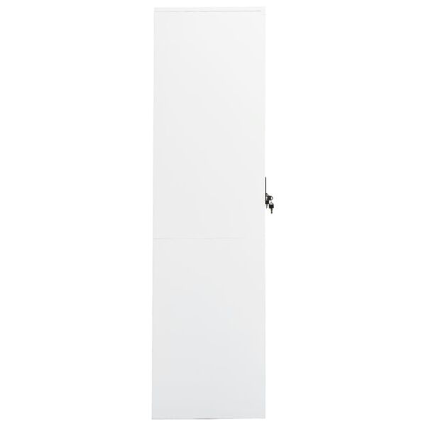 vidaXL Kleiderschrank Wei&szlig; 80x50x180 cm Stahl