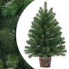vidaXL K&uuml;nstlicher Weihnachtsbaum Gr&uuml;n 75 cm PVC, PE und Stahl