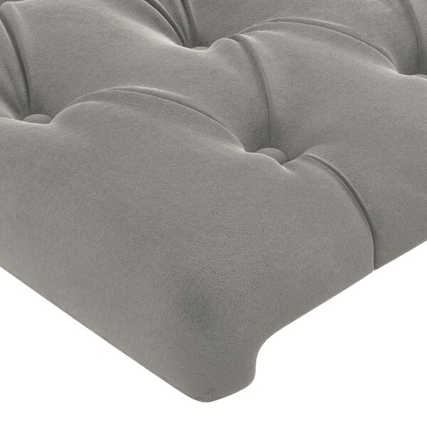 vidaXL Kopfteile 2 Stk. Hellgrau 72x7x78/88 cm Samt