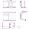 vidaXL K&uuml;chenschrank-Set mit Schubladen Lyon 4 pcs Ger&auml;ucherte Eiche