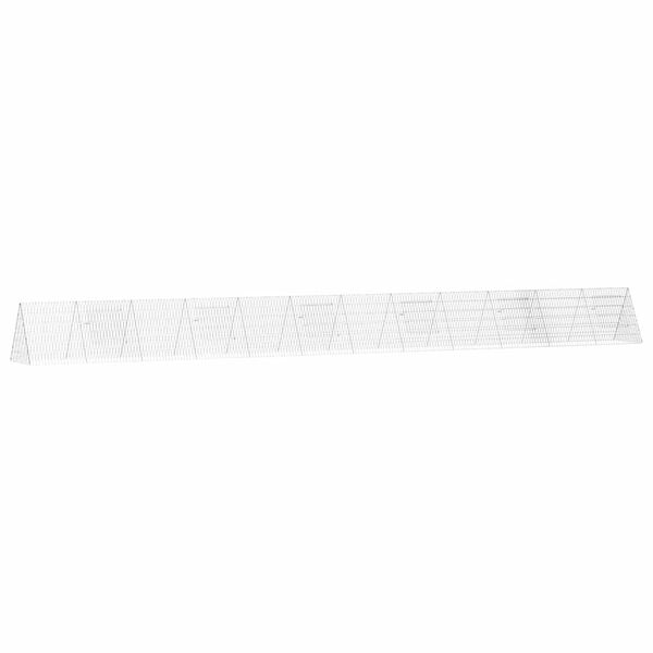 vidaXL H&uuml;hnerk&auml;fig Silber 650 x 55 x 55 cm Verzinkter Stahl