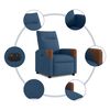 vidaXL Relaxsessel Elektrisch Blau Stoff