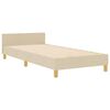 vidaXL Bettgestell mit Kopfteil Creme 80 x 200 cm Stoff