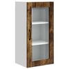 vidaXL Wandglas-Schrank PORTO Ger&auml;ucherte Eiche 40 x 31 x 80 cm