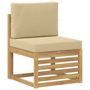 vidaXL Outdoor Mittelsofa Massivholz Akazie Wei&szlig;