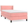vidaXL Boxspringbett mit Matratze Rosa 90x190 cm Samt