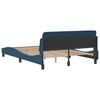 vidaXL Bettgestell mit Kopfteil "Dover" Blau 140x190 cm Stoff