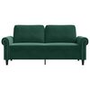 vidaXL 2-Sitzer-Sofa Dunkelgrün 140 cm Samt
