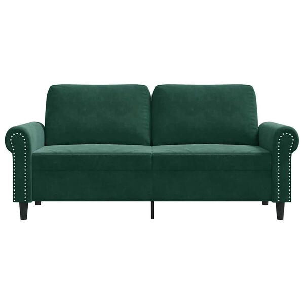 vidaXL 2-Sitzer-Sofa Dunkelgrün 140 cm Samt