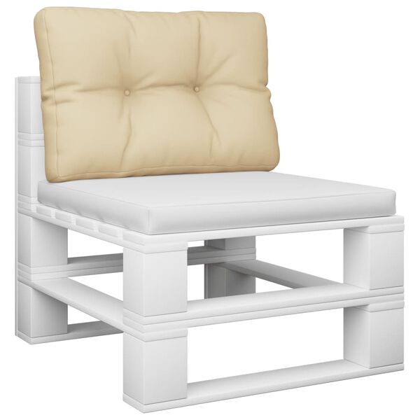 vidaXL Palettenkissen Beige 50x40x12 cm Stoff