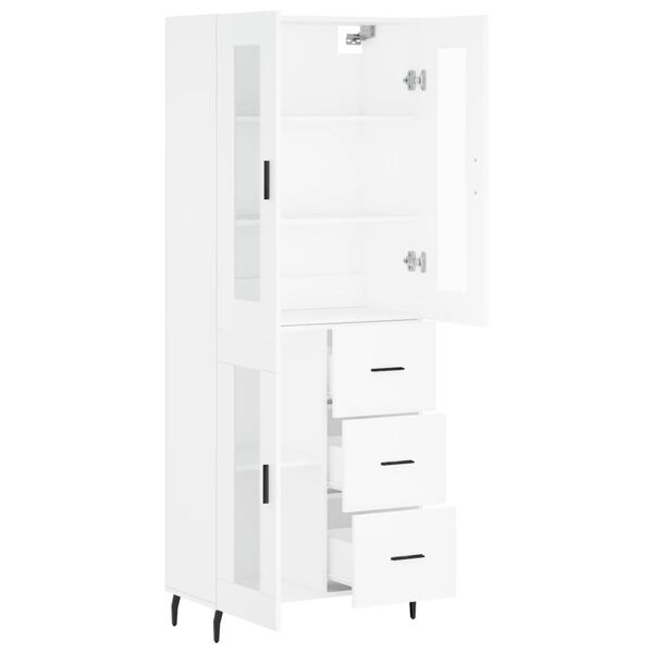vidaXL Highboard Wei&szlig; 69,5x34x180 cm Holzwerkstoff
