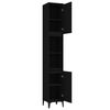 vidaXL Badschrank Schwarz 30x30x190 cm Holzwerkstoff