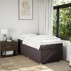 vidaXL Boxspringbett mit Matratze Dunkelbraun 90x200 cm Stoff