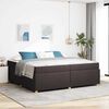 vidaXL Bettrahmen mit Matratze Dunkelbraun 200 x 200 cm Stoff