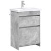 vidaXL Badezimmerm&ouml;bel-Set Betongrau 61 x 40 x 84,5 cm Holzwerkstoff