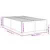 vidaXL Bettgestell ohne Matratze Dunkelbraun 120x200 cm Stoff