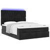 vidaXL Ottoman-Bett mit Matratzen & LEDs Schwarz 140x190 cm Samt